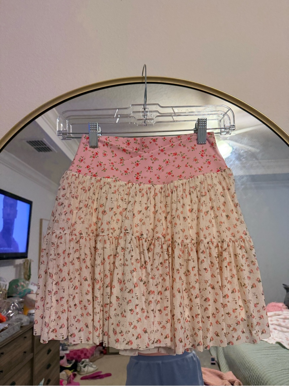 Blogilates X Target XS Pink Floral Mix Ballerina Skort